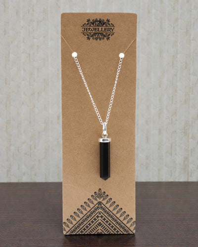 Obsidian Point – Κλασικό κρεμαστό σημείου από μαύρο αχάτη