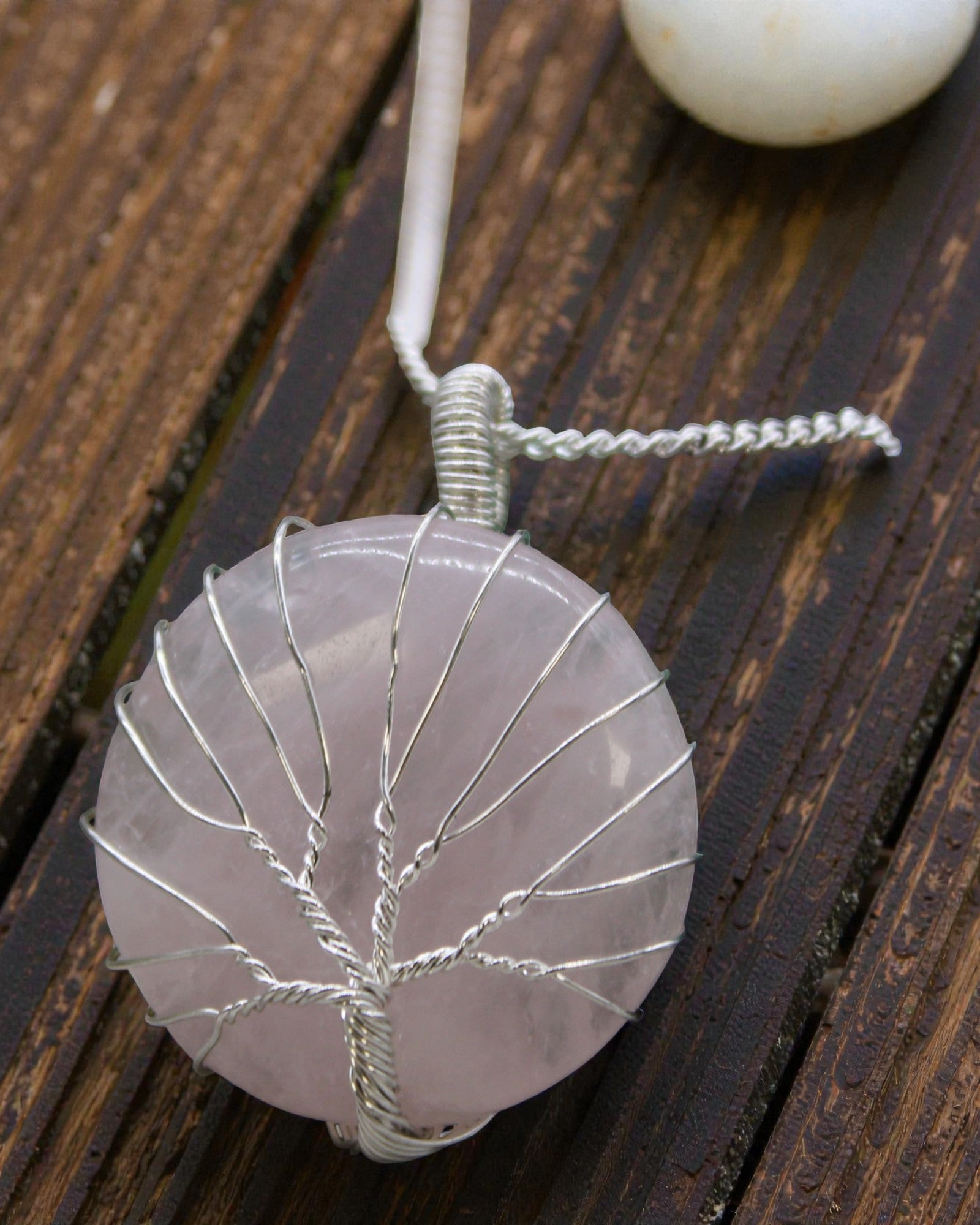 Δέντρο της Αγάπης – Κολιέ με Ροζ Χαλαζία και Δέντρο της Ζωής