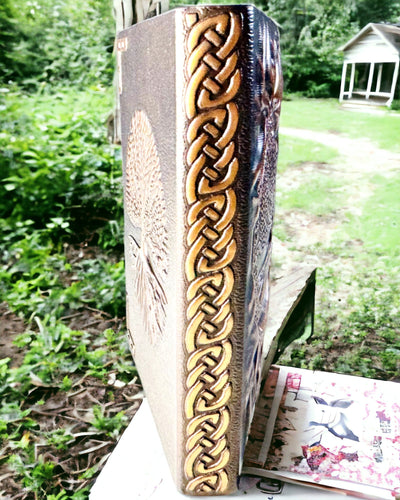 Vintage Ημερολόγιο "Δέντρο της Ζωής" A6 - Κομψό Ανάγλυφο Εξώφυλλο από Συνθετικό Δέρμα, 100 Σελίδες