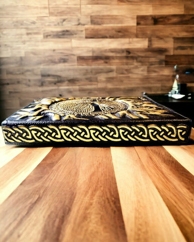 Vintage Ημερολόγιο "Δέντρο της Ζωής" A6 - Κομψό Ανάγλυφο Εξώφυλλο από Συνθετικό Δέρμα, 100 Σελίδες