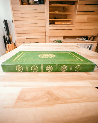 Πράσινο Διακοσμητικό Σημειωματάριο με Μοτίβο Δράκου - Εμπνεύσεις Φαντασίας, με χάραξη