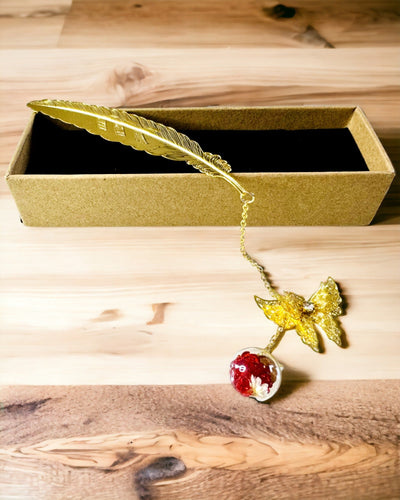 Δημιουργικός Μεταλλικός σελιδοδείκτης Βιβλίου Ρετρό Σελιδοδείκτης Vintage - Φτερό και Πεταλούδα σε Μπαρόκ Στυλ