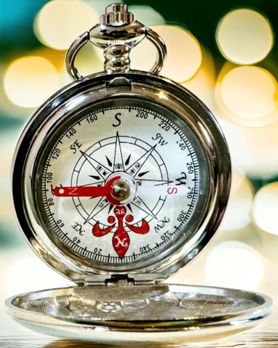 Mini Kompas Odkrywca, Przenośny i Elegancki, Idealny do Plecaków i Outdooru