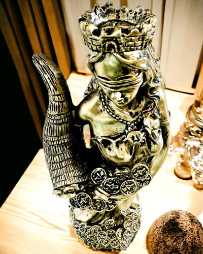 "Άγαλμα της Θεάς Αφθονίας" - Διακοσμητικό Άγαλμα Ρητίνης της Τύχης για το Σπίτι και το Γραφείο