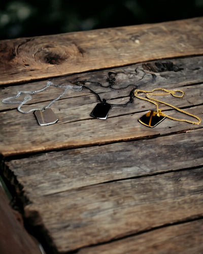 Κολιέ με Dog Tag "Τρεις Αποχρώσεις Στυλ" - Ταυτότητα - Κομψό Μενταγιόν από Ανοξείδωτο Ατσάλι με Δυνατότητα Χάραξης