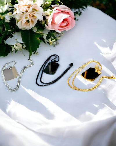 Κολιέ με Dog Tag "Τρεις Αποχρώσεις Στυλ" - Ταυτότητα - Κομψό Μενταγιόν από Ανοξείδωτο Ατσάλι με Δυνατότητα Χάραξης