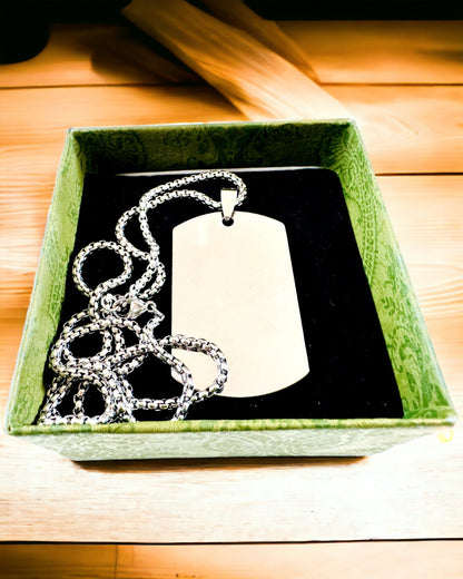 Κολιέ με Dog Tag "Τρεις Αποχρώσεις Στυλ" - Ταυτότητα - Κομψό Μενταγιόν από Ανοξείδωτο Ατσάλι με Δυνατότητα Χάραξης