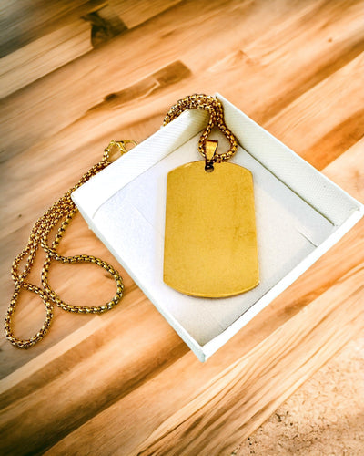 Κολιέ με Dog Tag "Τρεις Αποχρώσεις Στυλ" - Ταυτότητα - Κομψό Μενταγιόν από Ανοξείδωτο Ατσάλι με Δυνατότητα Χάραξης