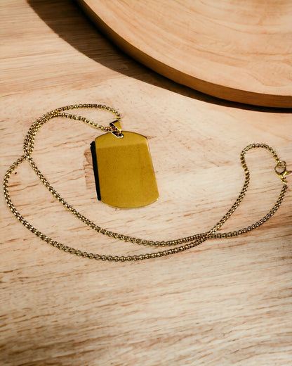 Κολιέ με Dog Tag "Τρεις Αποχρώσεις Στυλ" - Ταυτότητα - Κομψό Μενταγιόν από Ανοξείδωτο Ατσάλι με Δυνατότητα Χάραξης