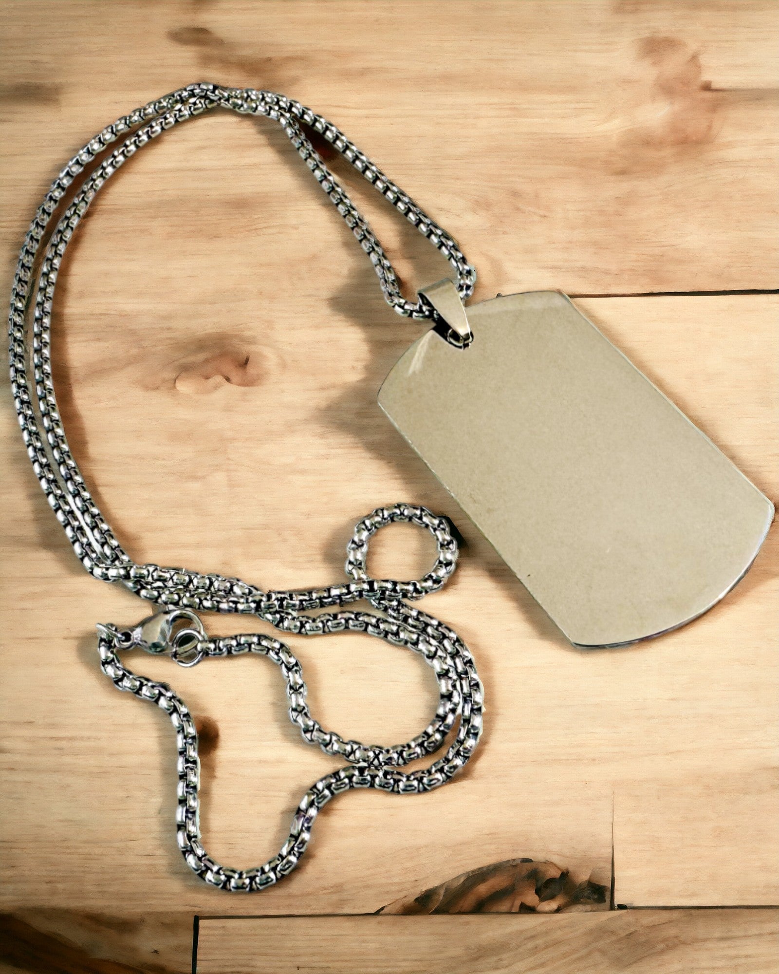 Κολιέ με Dog Tag "Τρεις Αποχρώσεις Στυλ" - Ταυτότητα - Κομψό Μενταγιόν από Ανοξείδωτο Ατσάλι με Δυνατότητα Χάραξης