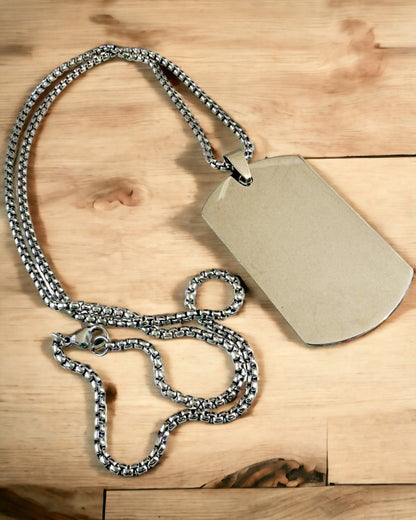 Κολιέ με Dog Tag "Τρεις Αποχρώσεις Στυλ" - Ταυτότητα - Κομψό Μενταγιόν από Ανοξείδωτο Ατσάλι με Δυνατότητα Χάραξης