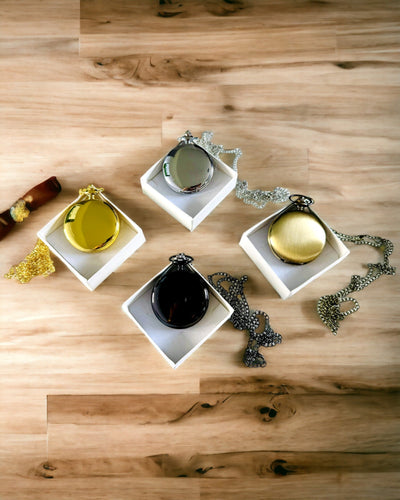 Μαύρο ρολόι τσέπης "Klasyczny Elegans" με δυνατότητα χάραξης