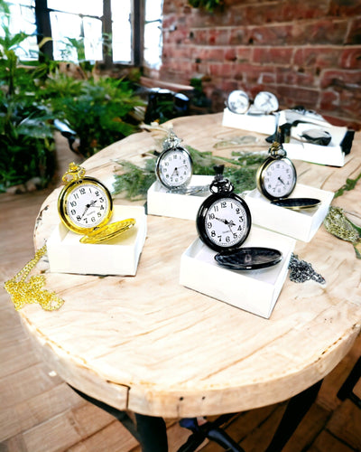 Ρολόι τσέπης vintage στυλ με δυνατότητα εξατομίκευσης - βουρτσισμένο χρυσό