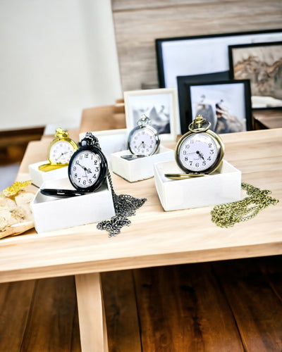 Κλασικό Ασημένιο Ρολόι Τσέπης με Δυνατότητα Χαράγματος