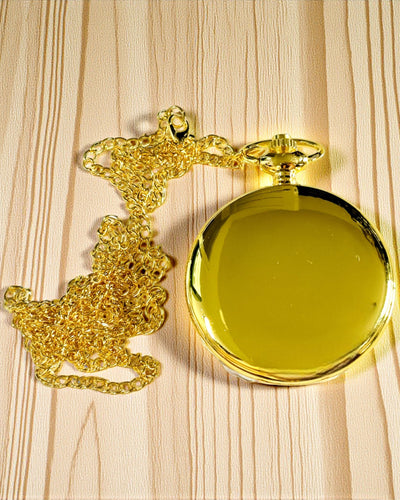 Χρυσό Ρολόι Τσέπης Vintage Στυλ με Δυνατότητα Χαρακτικής