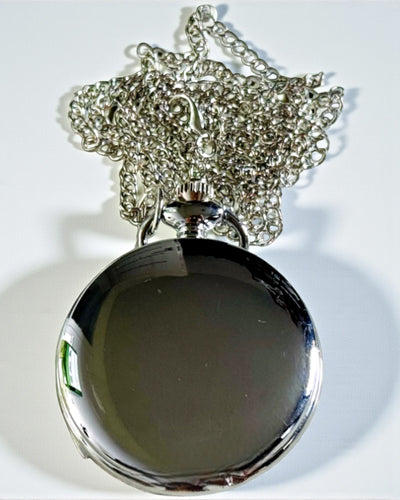 Κλασικό Ασημένιο Ρολόι Τσέπης με Δυνατότητα Χαράγματος