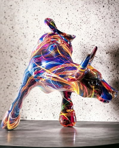 Διακοσμητικό Γλυπτό Ταύρος "BullArt" – Μοναδική Τέχνη με Δυνατότητα Χαρακτικής - 4 χρωματικές παραλλαγές, για εξατομικευμένο δώρο