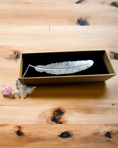 Kreatywna Zakładka do książki w Stylu Retro z Motywem Pióra i Motyla – Elegancki Prezent dla mamy, nauczyciela, Promocyjny, Kolor Srebrny/różowy