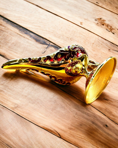 Μαγικό Λυχνάρι του Αλαντίν με Δυνατότητα Χαράγματος - Εκδοχή Μπορντό, διακοσμημένο με χρυσό