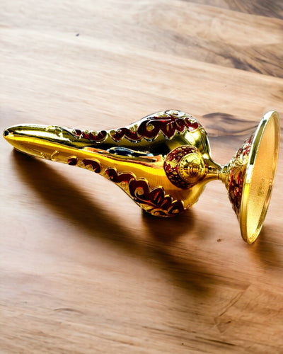 Μαγικό Λυχνάρι του Αλαντίν με Δυνατότητα Χαράγματος - Εκδοχή Μπορντό, διακοσμημένο με χρυσό