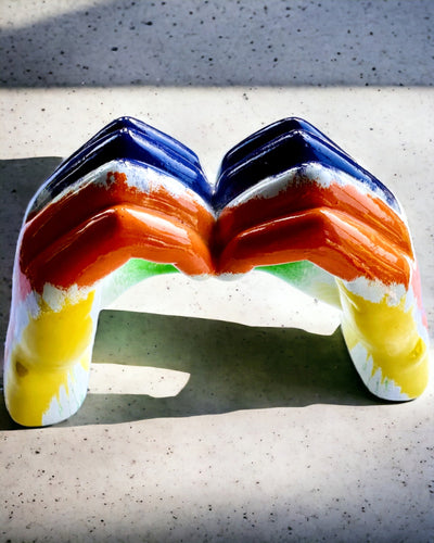 Πολύχρωμη Καρδιά Τρισδιάστατη - Διακοσμητικό Αγαλματίδιο από Ρητίνη με δυνατότητα εξατομίκευσης, για δώρο