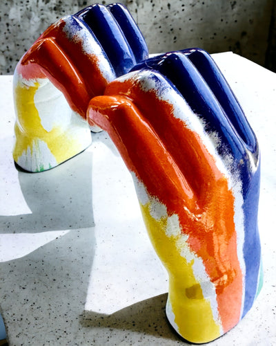 Πολύχρωμη Καρδιά Τρισδιάστατη - Διακοσμητικό Αγαλματίδιο από Ρητίνη με δυνατότητα εξατομίκευσης, για δώρο