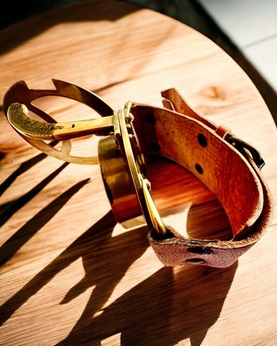 Ηλιακό Ρολόι "Αρχαία Πυξίδα", ρολόι χειρός με πυξίδα, δυνατότητα εξατομίκευσης με χάραξη