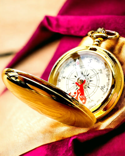 Πυξίδα Wędrowiec με Επιλογή Χαράγματος - χρώμα χρυσό