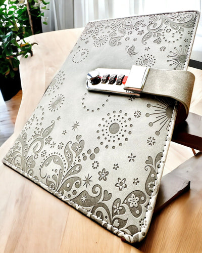 Αποκλειστικό Σημειωματάριο, δέρμα PU, A5 με Κλειδαριά Συνδυασμού - "Secret Journal", εξατομίκευση με χάραξη