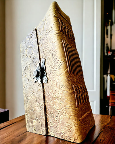 Πολυτελές Ρετρό Σημειωματάριο με Δερμάτινο Εξώφυλλο - "Vintage Elegance", 480 σελίδες, δυνατότητα εξατομίκευσης με χάραξη