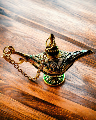 Mała 4 cm Magiczna Lampa Aladyna, brelok, 6 wariantów kolorystycznych - Zaczarowane Wspomnienia, personalizacja grawerem
