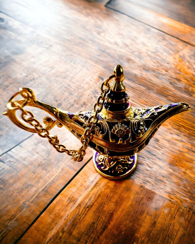 Mała 4 cm Magiczna Lampa Aladyna, brelok, 6 wariantów kolorystycznych - Zaczarowane Wspomnienia, personalizacja grawerem