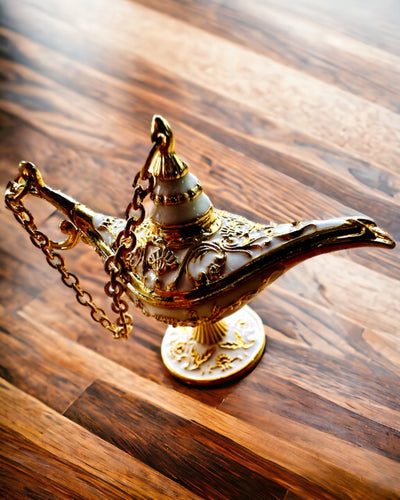 Mała 4 cm Magiczna Lampa Aladyna, brelok, 6 wariantów kolorystycznych - Zaczarowane Wspomnienia, personalizacja grawerem
