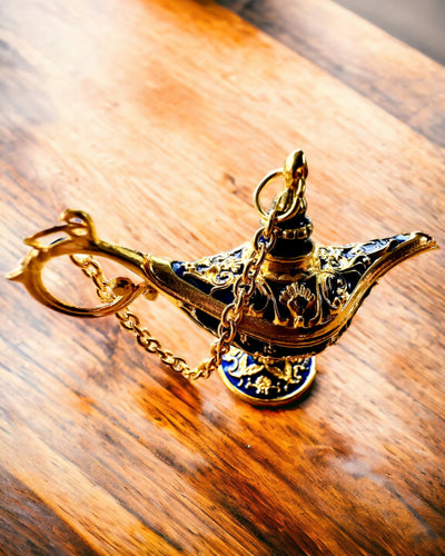Mała 4 cm Magiczna Lampa Aladyna, brelok, 6 wariantów kolorystycznych - Zaczarowane Wspomnienia, personalizacja grawerem