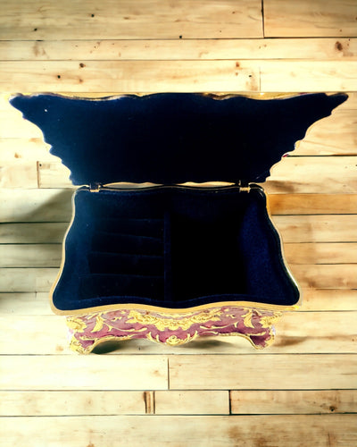 Κοσμηματοθήκη, Οργανωτής Κοσμημάτων σε Vintage Στυλ – Μεταλλικό Κουτί Θησαυρού με Διακοσμητικά Στοιχεία