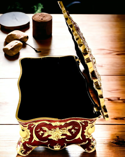 Κοσμηματοθήκη, Οργανωτής Κοσμημάτων σε Vintage Στυλ – Μεταλλικό Κουτί Θησαυρού με Διακοσμητικά Στοιχεία