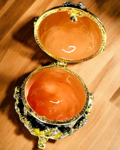 Κουτί Κοσμημάτων 'Αυγό του Τσάρου' Faberge – Στυλ Vintage, Διακοσμητικό Δοχείο για Αξεσουάρ