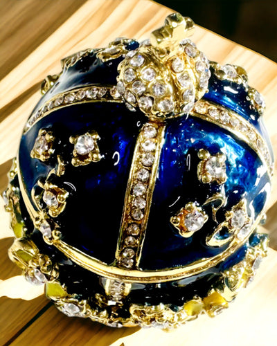 Κουτί Κοσμημάτων 'Αυγό του Τσάρου' Faberge – Στυλ Vintage, Διακοσμητικό Δοχείο για Αξεσουάρ