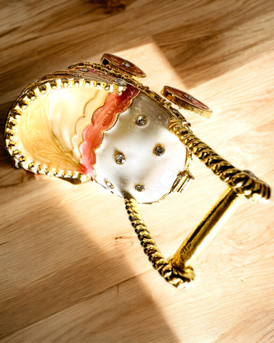 Μικρό Παραμυθένιο Καρότσι για κοσμήματα, θησαυρούς - Βασιλική Κομψότητα, εξατομίκευση με χάραξη