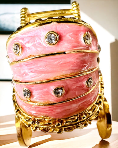 Μικρό Παραμυθένιο Καρότσι για κοσμήματα, θησαυρούς - Βασιλική Κομψότητα, εξατομίκευση με χάραξη