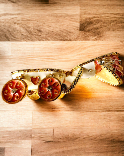 Μικρό Παραμυθένιο Καρότσι για κοσμήματα, θησαυρούς - Βασιλική Κομψότητα, εξατομίκευση με χάραξη