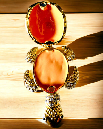 Κουτί "Οικογένεια Χελωνών" - χρώμα πορτοκαλί, εξατομίκευση με χάραξη