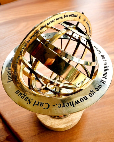 Astrolabium Artis - Χειροποίητο με Επιλογή Χαράγματος, διακόσμηση για το γραφείο, premium