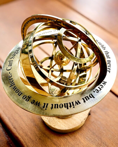 Astrolabium Artis - Χειροποίητο με Επιλογή Χαράγματος, διακόσμηση για το γραφείο, premium