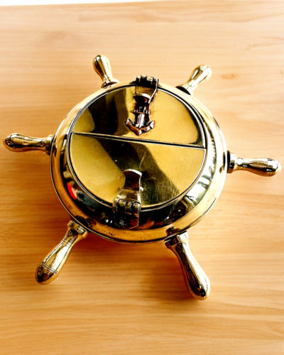 Ορειχάλκινο Σταχτοδοχείο Καπετάνιου - επιλογή εξατομίκευσης για δώρο με χάραξη, χειροποίητο