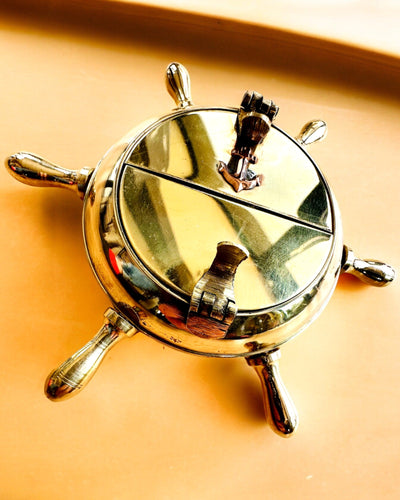 Ορειχάλκινο Σταχτοδοχείο Καπετάνιου - επιλογή εξατομίκευσης για δώρο με χάραξη, χειροποίητο