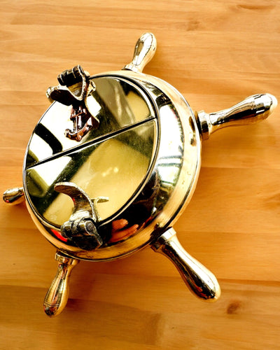 Ορειχάλκινο Σταχτοδοχείο Καπετάνιου - επιλογή εξατομίκευσης για δώρο με χάραξη, χειροποίητο