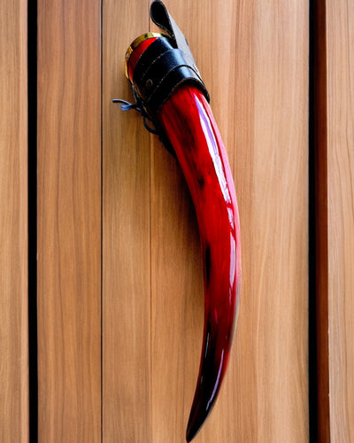 Kubek rogowy wojownika - Czerwony - z możliwością personalizowania grawerem