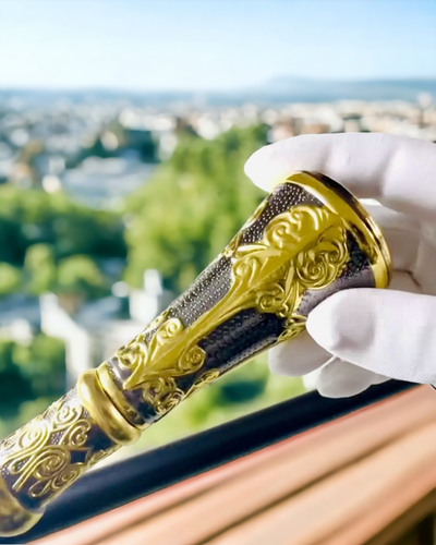 Πολυτελές Μπαστούνι με Χρυσή Λαβή σε Σχήμα Λουλουδιού – Κομψό και Μοντέρνο, 93 εκ.