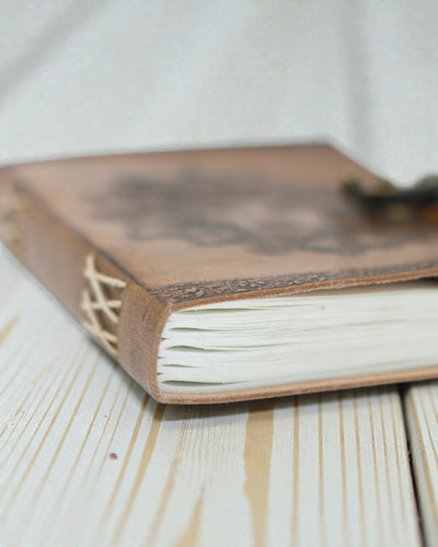 Sylva Spirit – Δερμάτινο Σημειωματάριο «Πράσινος Άνθρωπος» με Μεταλλικό Κούμπωμα